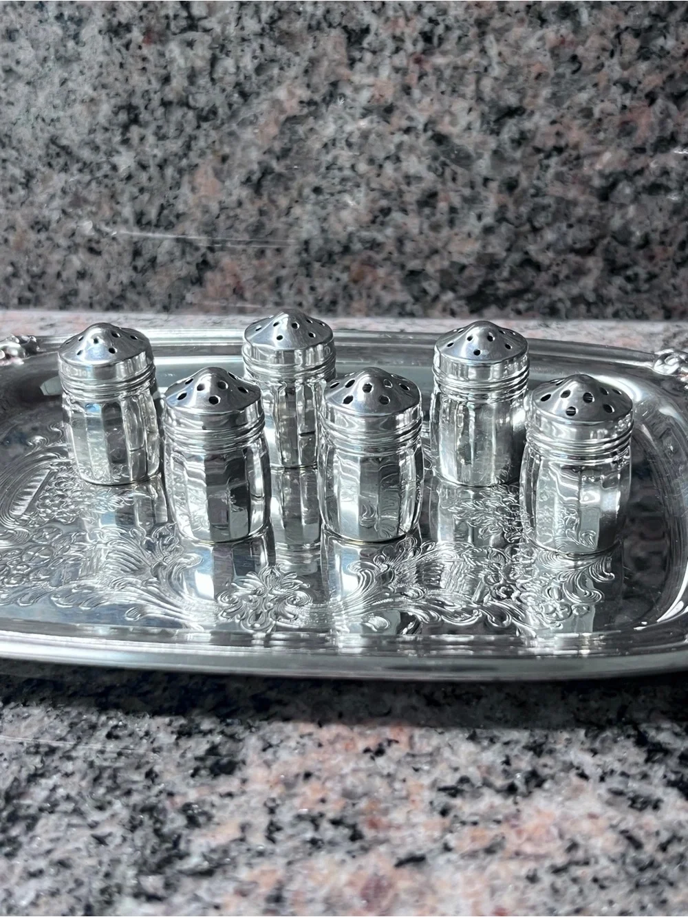 Vintage Vincent Lollo NewYork Sterling Silver salt and pepper shaker, total 6